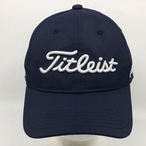 Titleist Pro V1 HGJG Navy and White Adjustable Strapback Golf Hat Cap - Picture 1 of 16